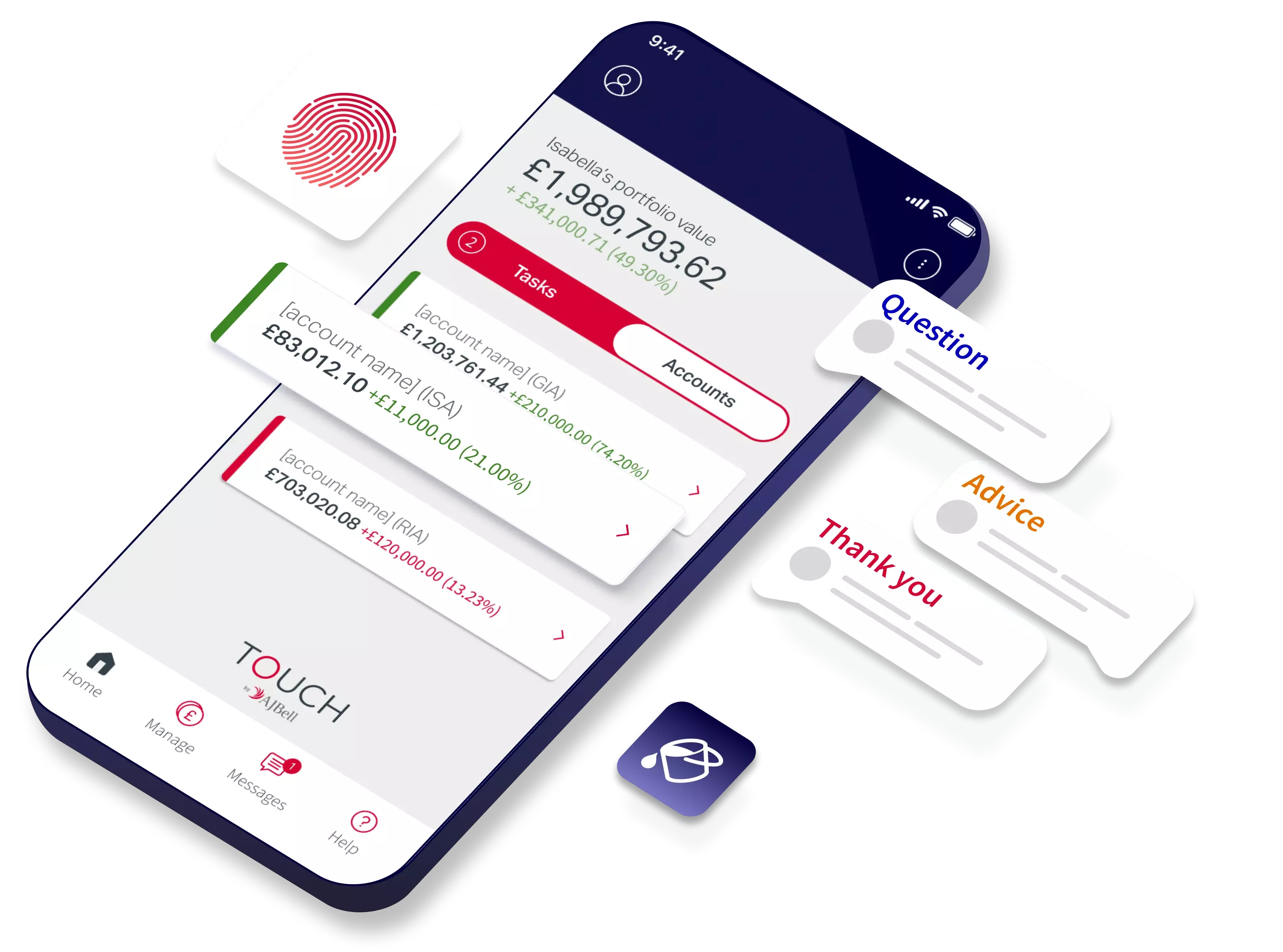 Touch investor mobile app